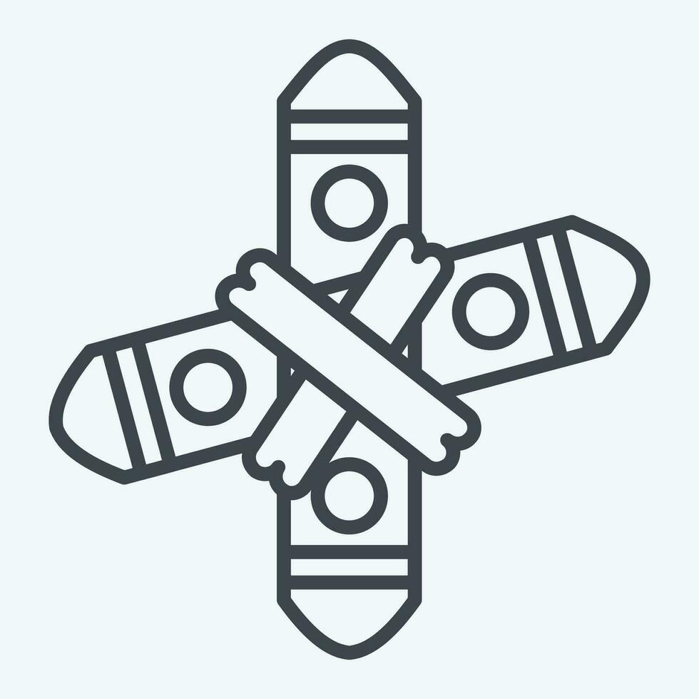 Icon Boomerang. related to Prehistoric symbol. line style. simple design editable. simple illustration vector