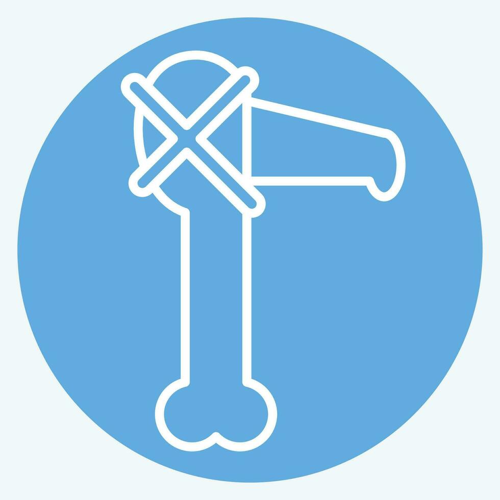Icon Hoe. related to Prehistoric symbol. blue eyes style. simple design editable. simple illustration vector