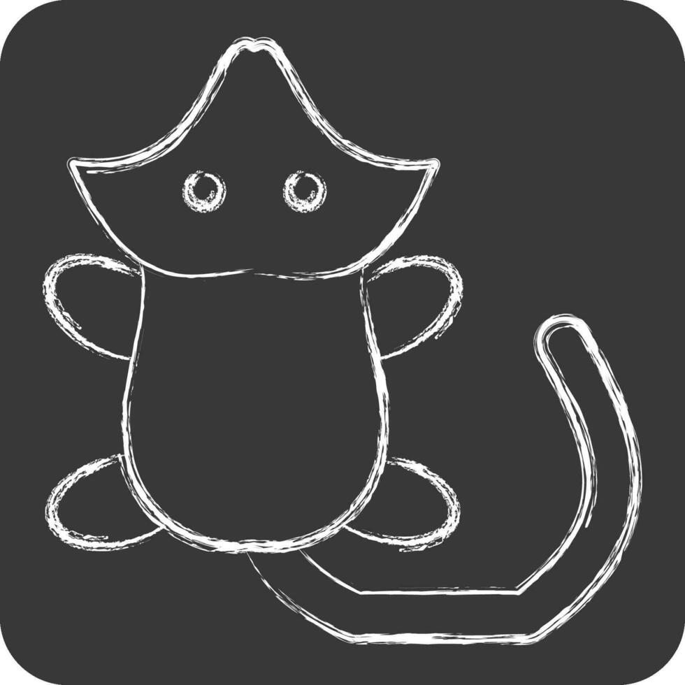 Icon Fur Pelt. related to Prehistoric symbol. chalk Style. simple design editable. simple illustration vector