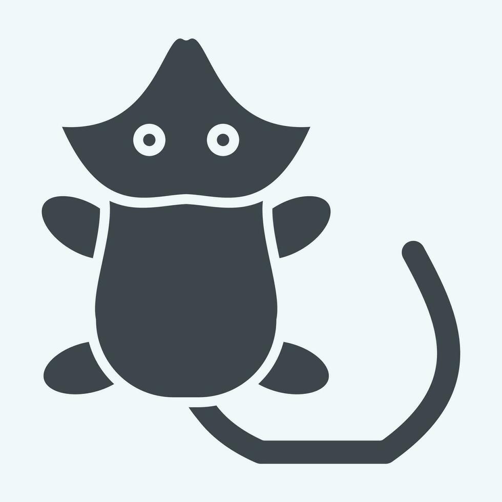 Icon Fur Pelt. related to Prehistoric symbol. glyph style. simple design editable. simple illustration vector