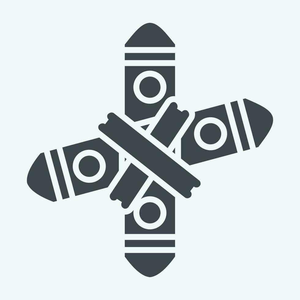 Icon Boomerang. related to Prehistoric symbol. glyph style. simple design editable. simple illustration vector