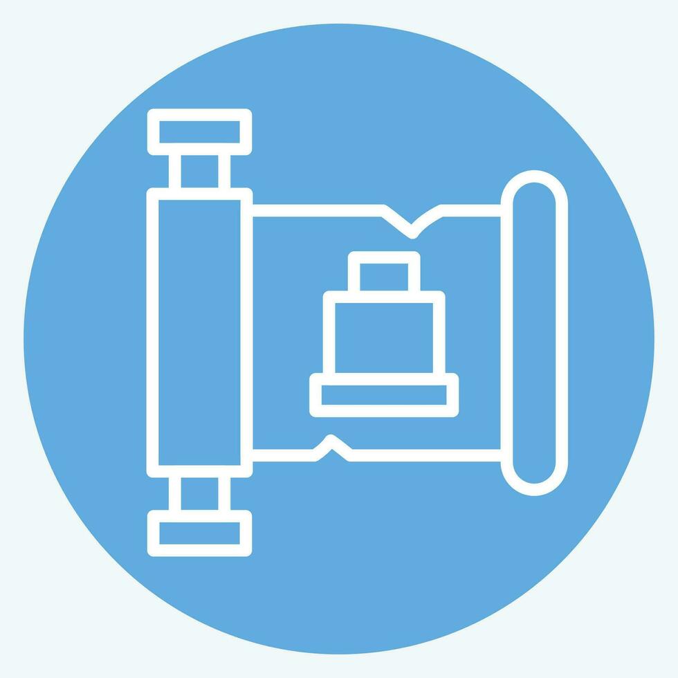 Icon History. related to Prehistoric symbol. blue eyes style. simple design editable. simple illustration vector