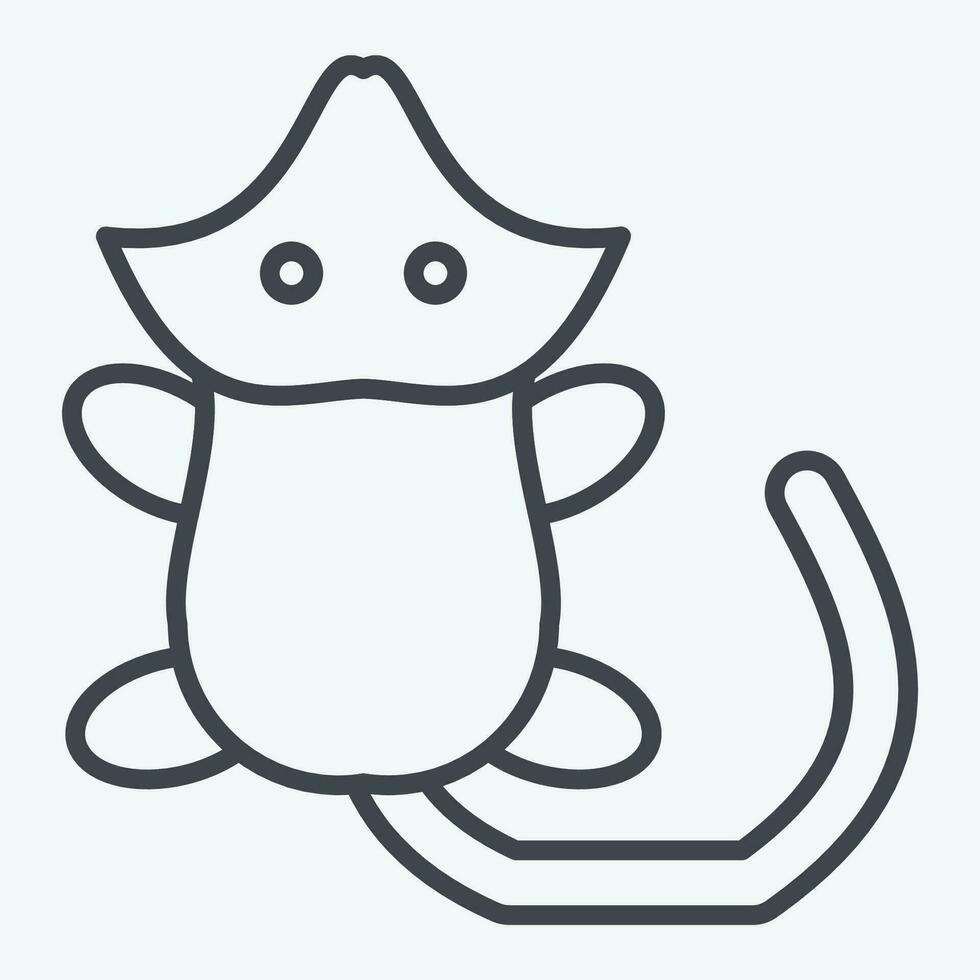 Icon Fur Pelt. related to Prehistoric symbol. line style. simple design editable. simple illustration vector