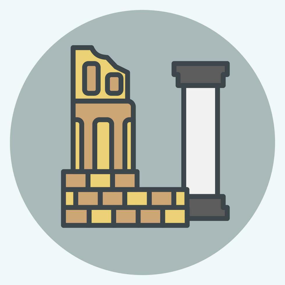 Icon Civilization. related to Prehistoric symbol. color mate style. simple design editable. simple illustration vector