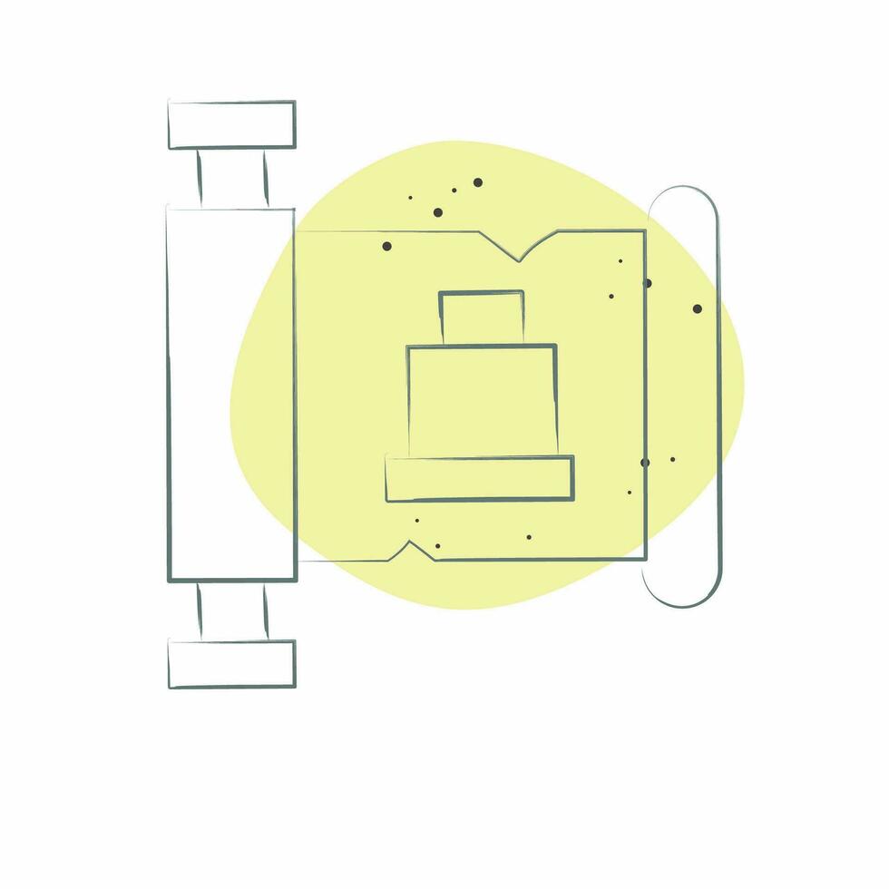 Icon History. related to Prehistoric symbol. Color Spot Style. simple design editable. simple illustration vector