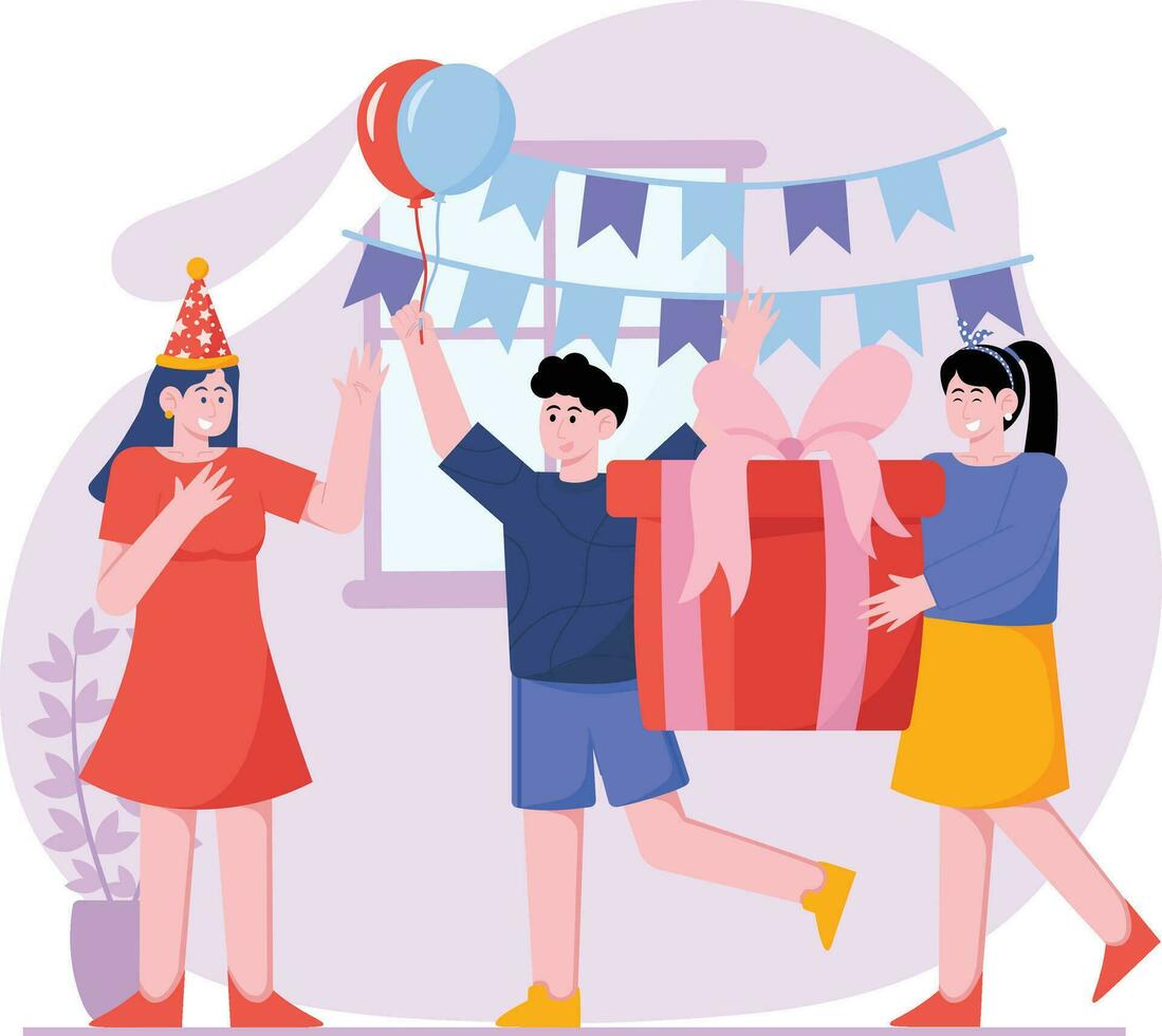Birthday Celebration Surprise 1 Illustration vector