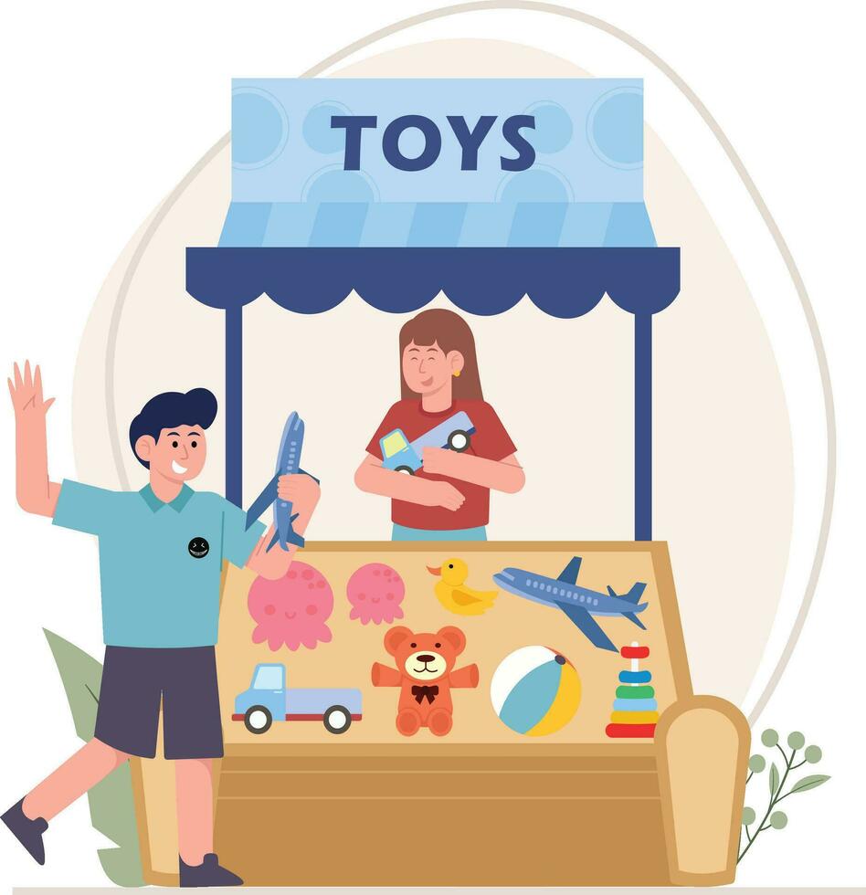 Toys Seller Illustration vector