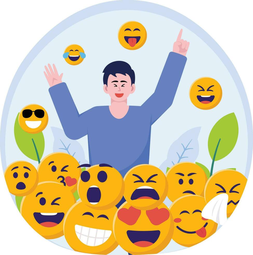 Emoji Expressions Illustration vector