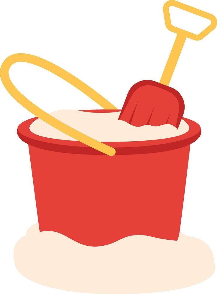 Sand Bucket and Shovel Illustration vector