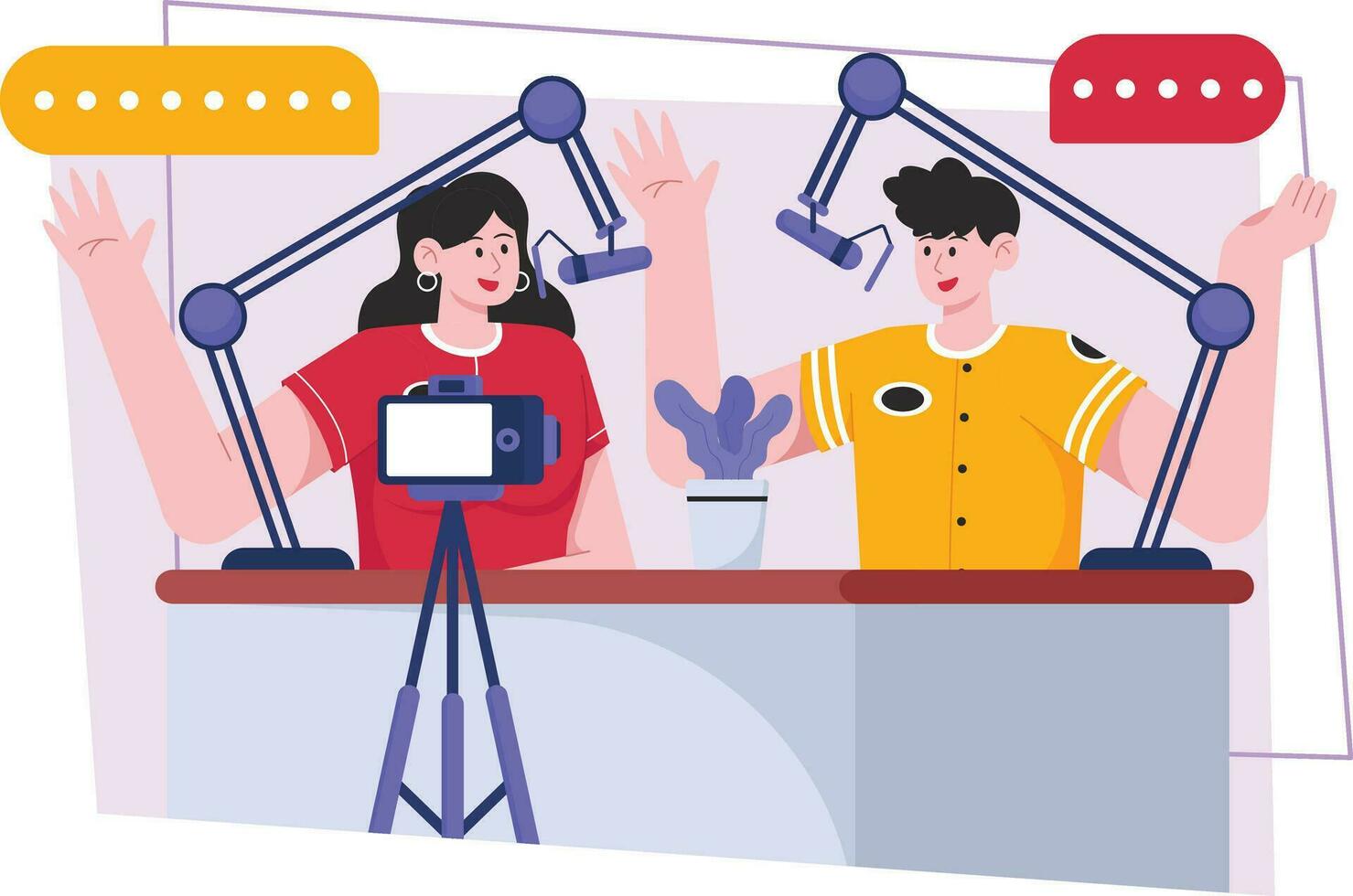 Podcast Content Illustration vector