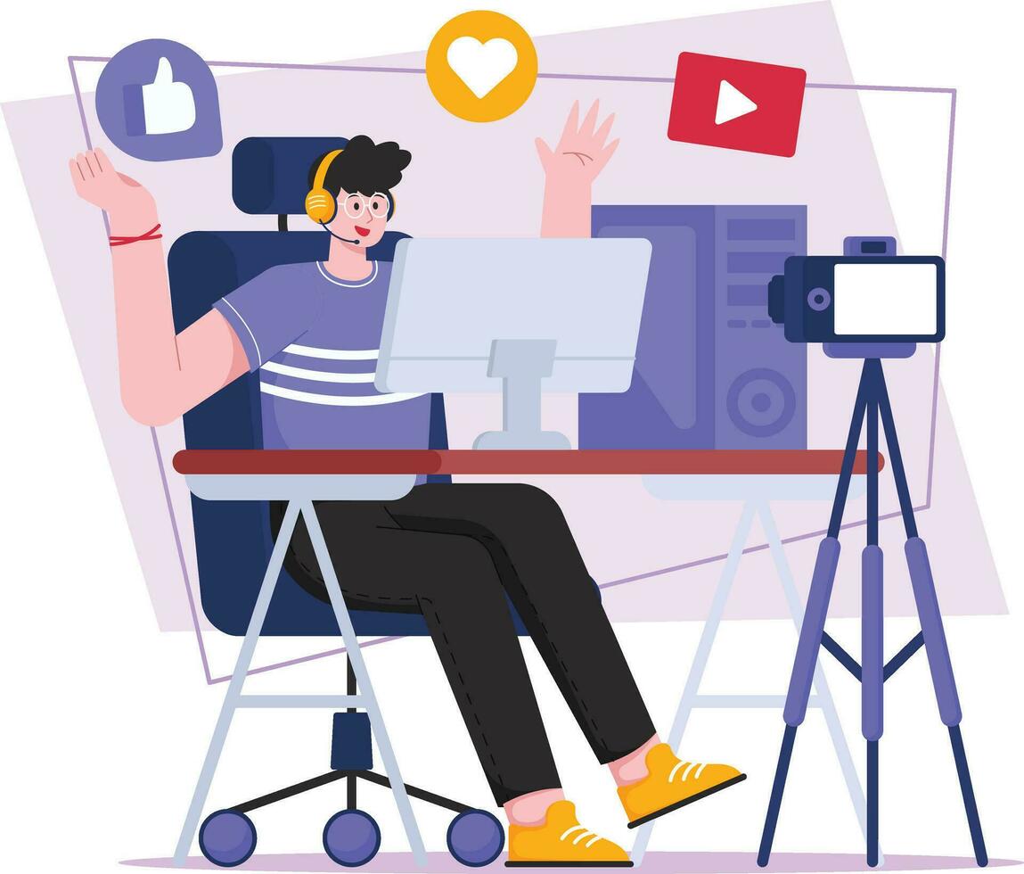 Reaction Content Illustration vector