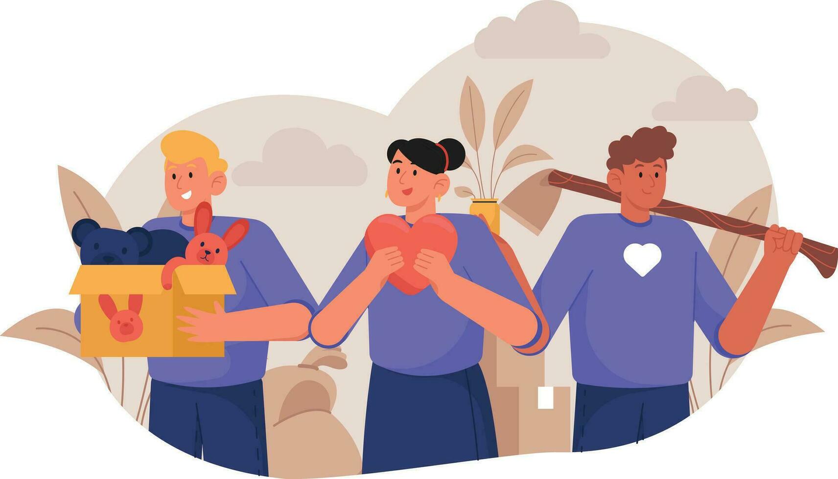 Volunteer Club Illustration vector