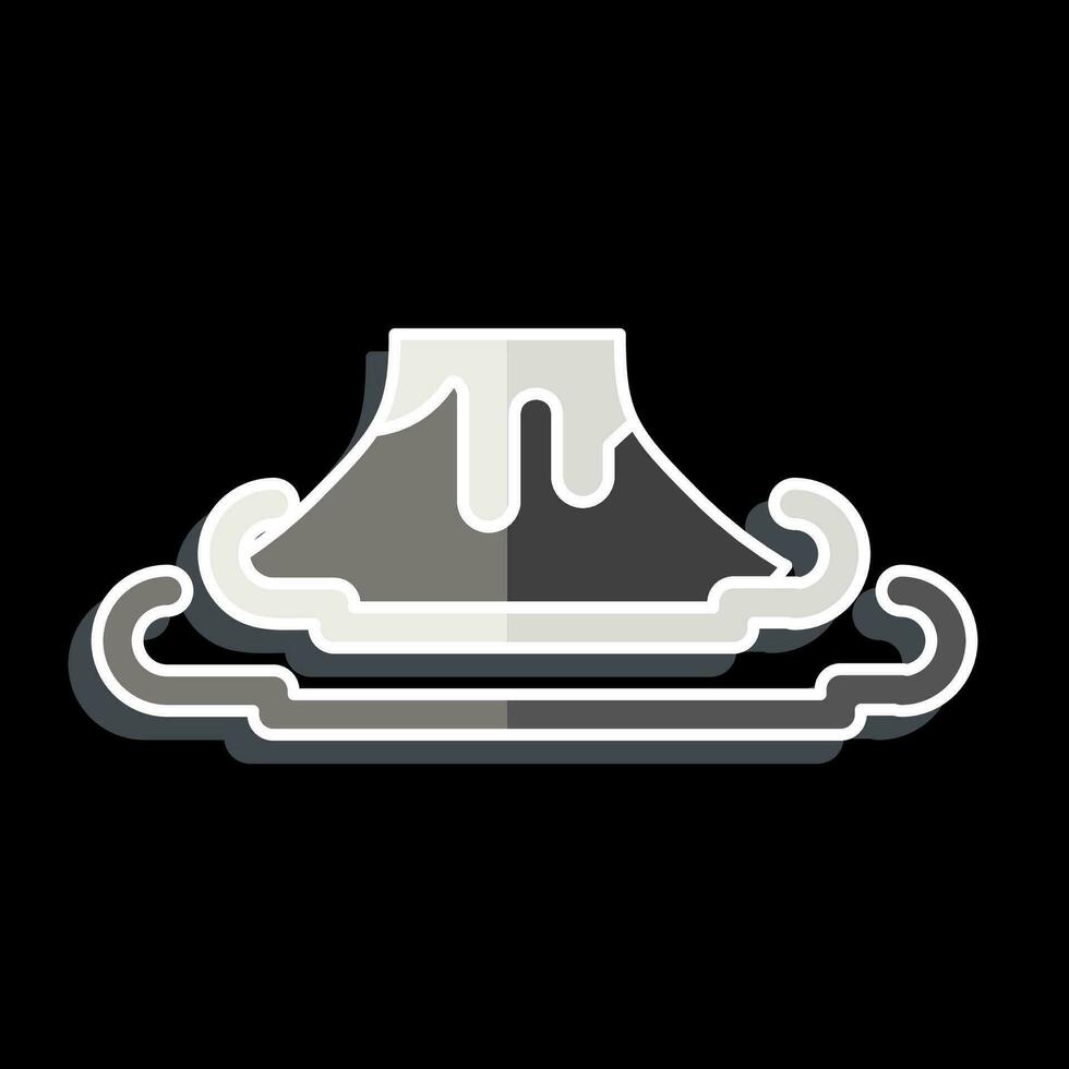 Icon Volcano. related to Prehistoric symbol. glossy style. simple design editable. simple illustration vector