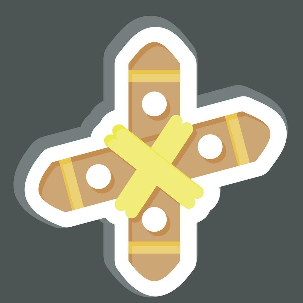 Sticker Boomerang. related to Prehistoric symbol. simple design editable. simple illustration vector