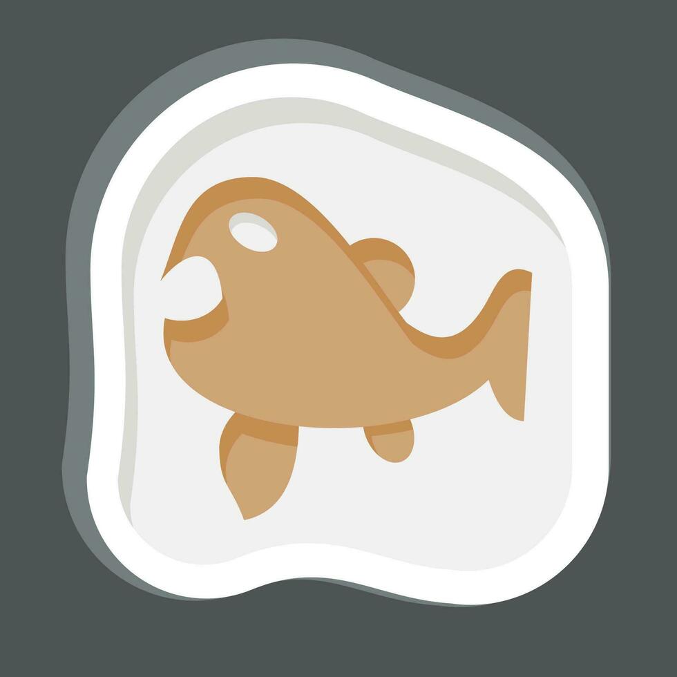 Sticker Fossil. related to Prehistoric symbol. simple design editable. simple illustration vector
