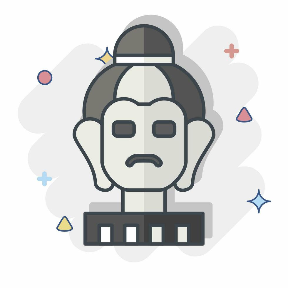 Icon Artifact. related to Prehistoric symbol. comic style. simple design editable. simple illustration vector