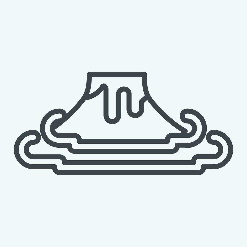 Icon Volcano. related to Prehistoric symbol. line style. simple design editable. simple illustration vector