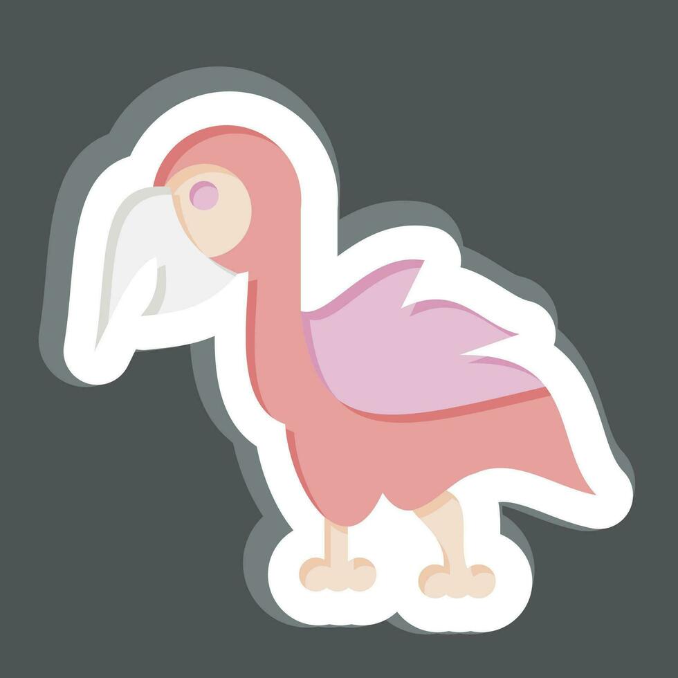 Sticker Animal. related to Prehistoric symbol. simple design editable. simple illustration vector