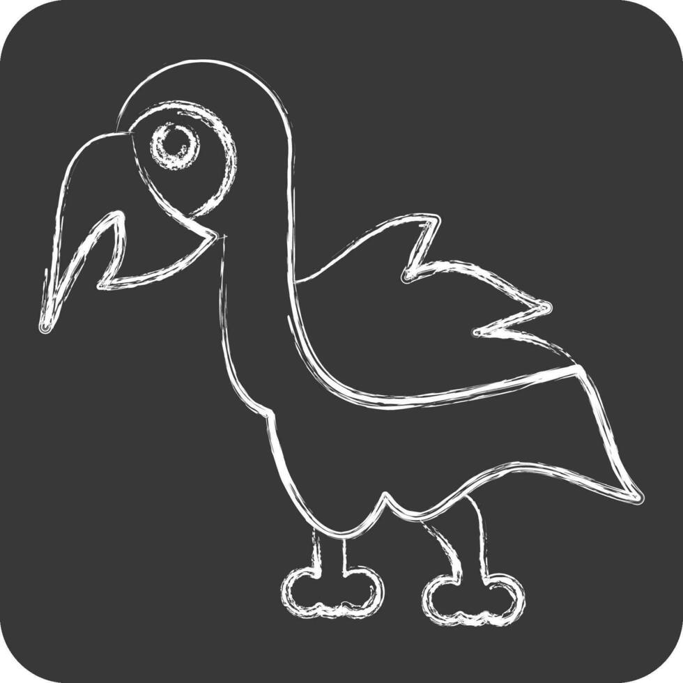 Icon Animal. related to Prehistoric symbol. chalk Style. simple design editable. simple illustration vector