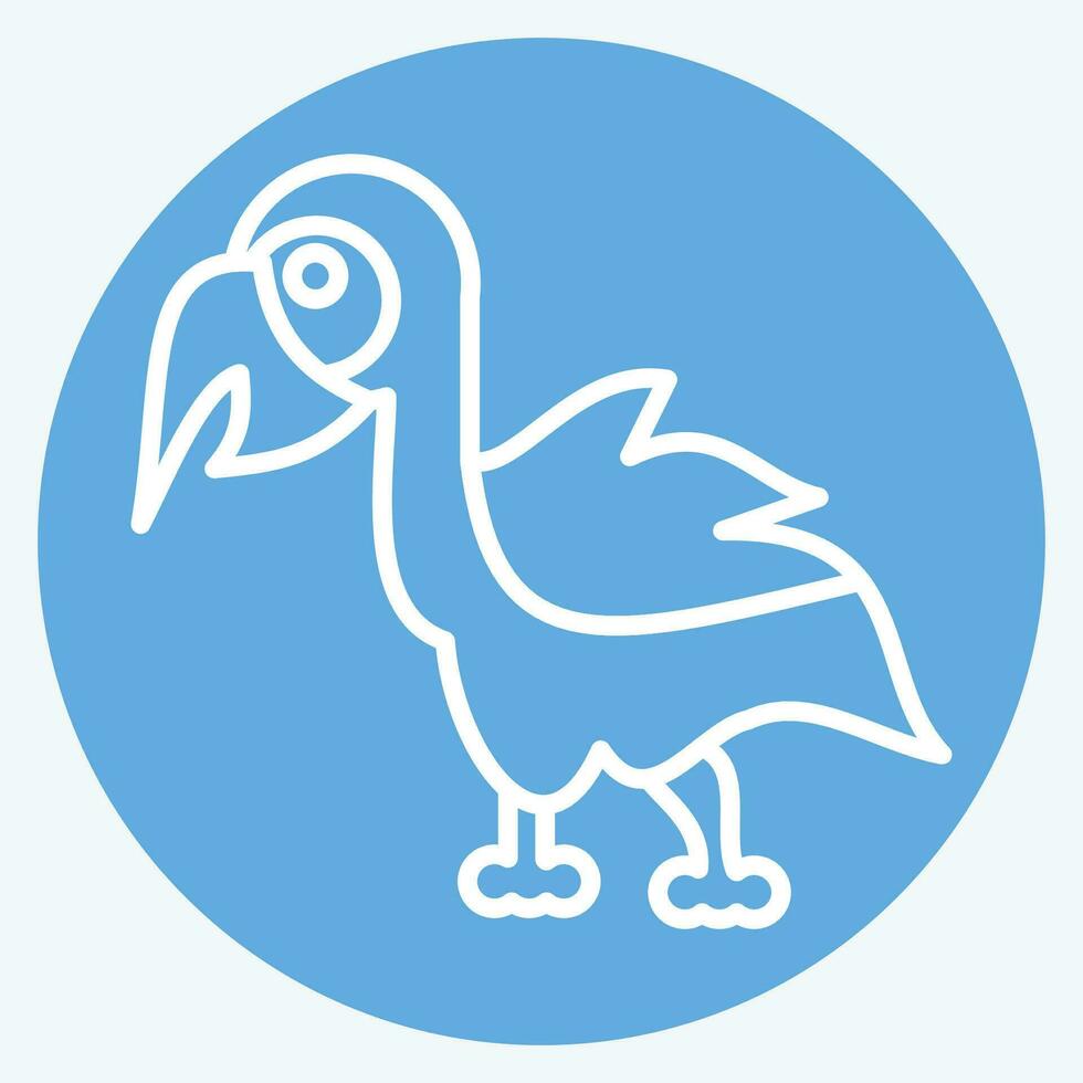 Icon Animal. related to Prehistoric symbol. blue eyes style. simple design editable. simple illustration vector
