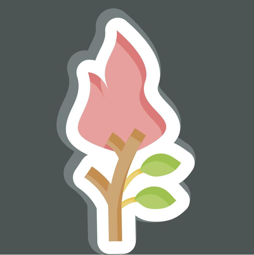 Sticker Torch. related to Prehistoric symbol. simple design editable. simple illustration vector