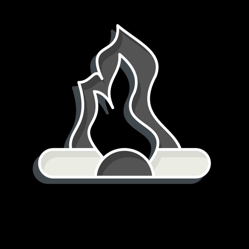 Icon Bonfire. related to Prehistoric symbol. glossy style. simple design editable. simple illustration vector