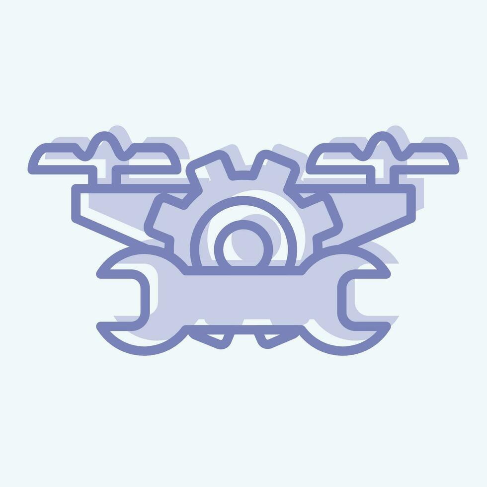 Icon Maintenance and Repair. related to Drone symbol. two tone style. simple design editable. simple illustration vector