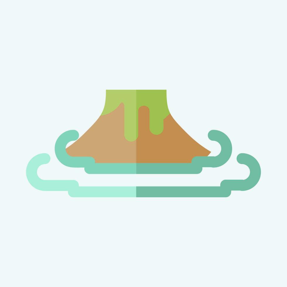 icono volcán. relacionado a prehistórico símbolo. plano estilo. sencillo diseño editable. sencillo ilustración vector