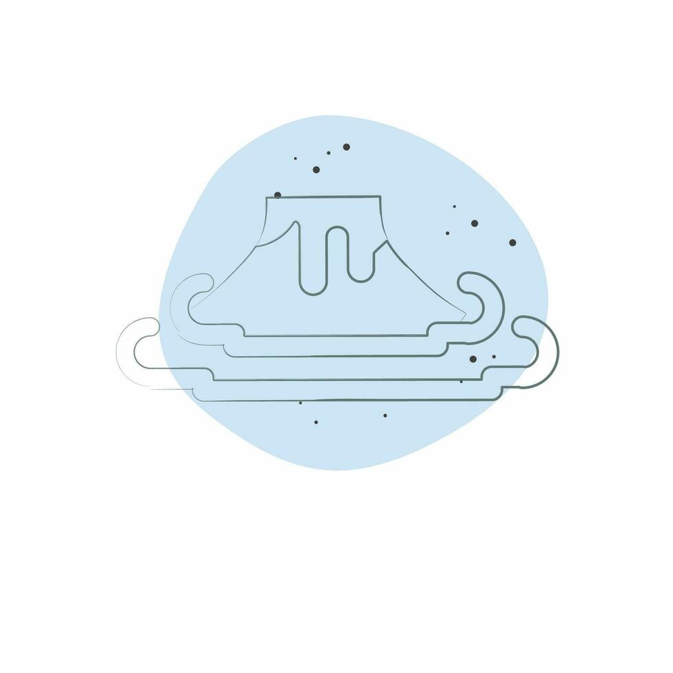 Icon Volcano. related to Prehistoric symbol. Color Spot Style. simple design editable. simple illustration vector