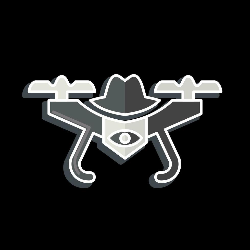 Icon Spy Drone. related to Drone symbol. glossy style. simple design editable. simple illustration vector