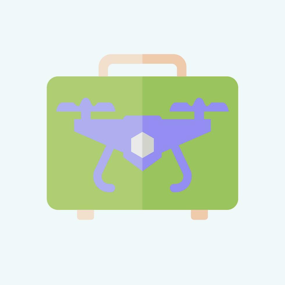 Icon Drone Case. related to Drone symbol. flat style. simple design editable. simple illustration vector