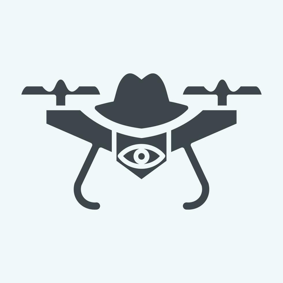 Icon Spy Drone. related to Drone symbol. glyph style. simple design editable. simple illustration vector