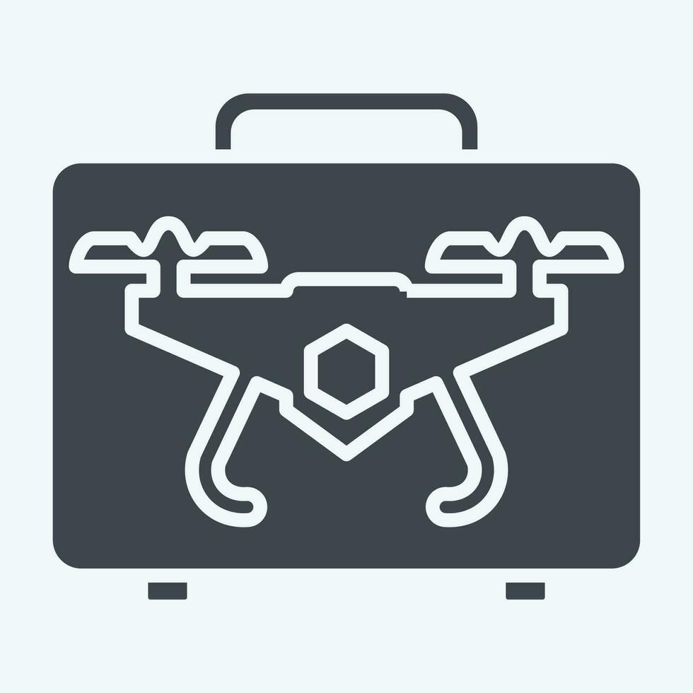 Icon Drone Case. related to Drone symbol. glyph style. simple design editable. simple illustration vector