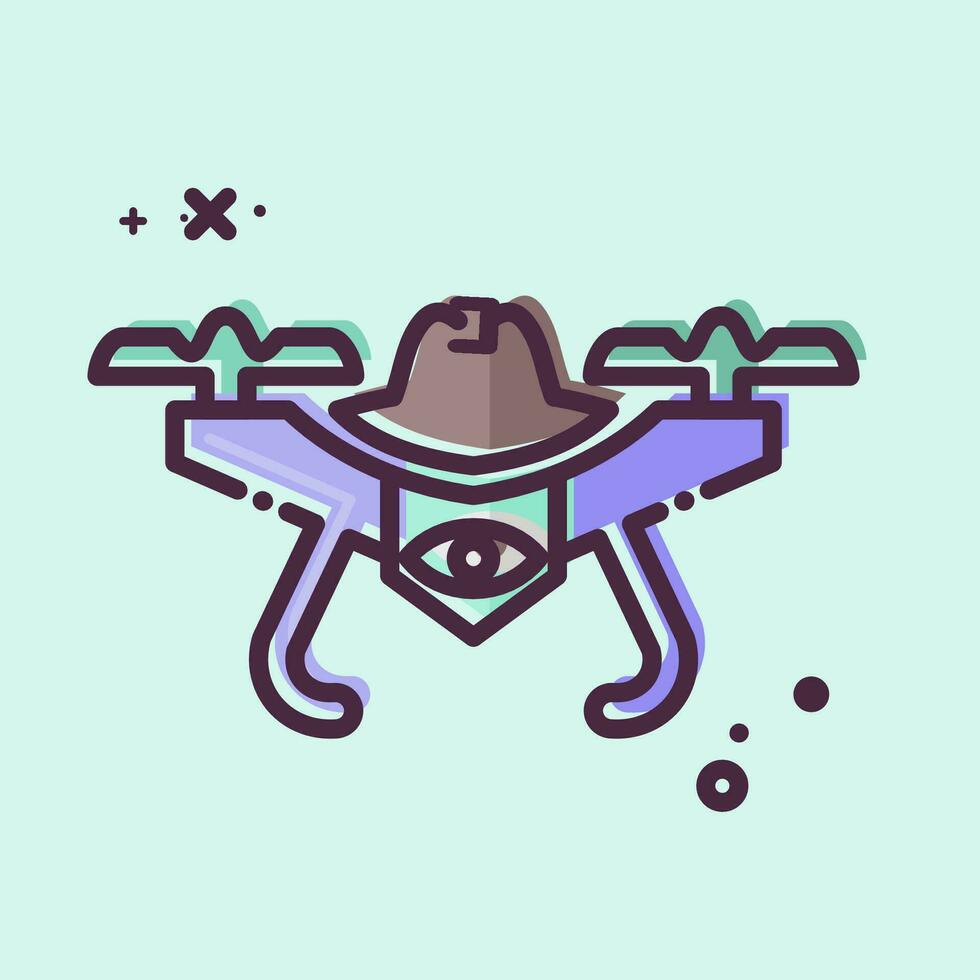 Icon Spy Drone. related to Drone symbol. MBE style. simple design editable. simple illustration vector