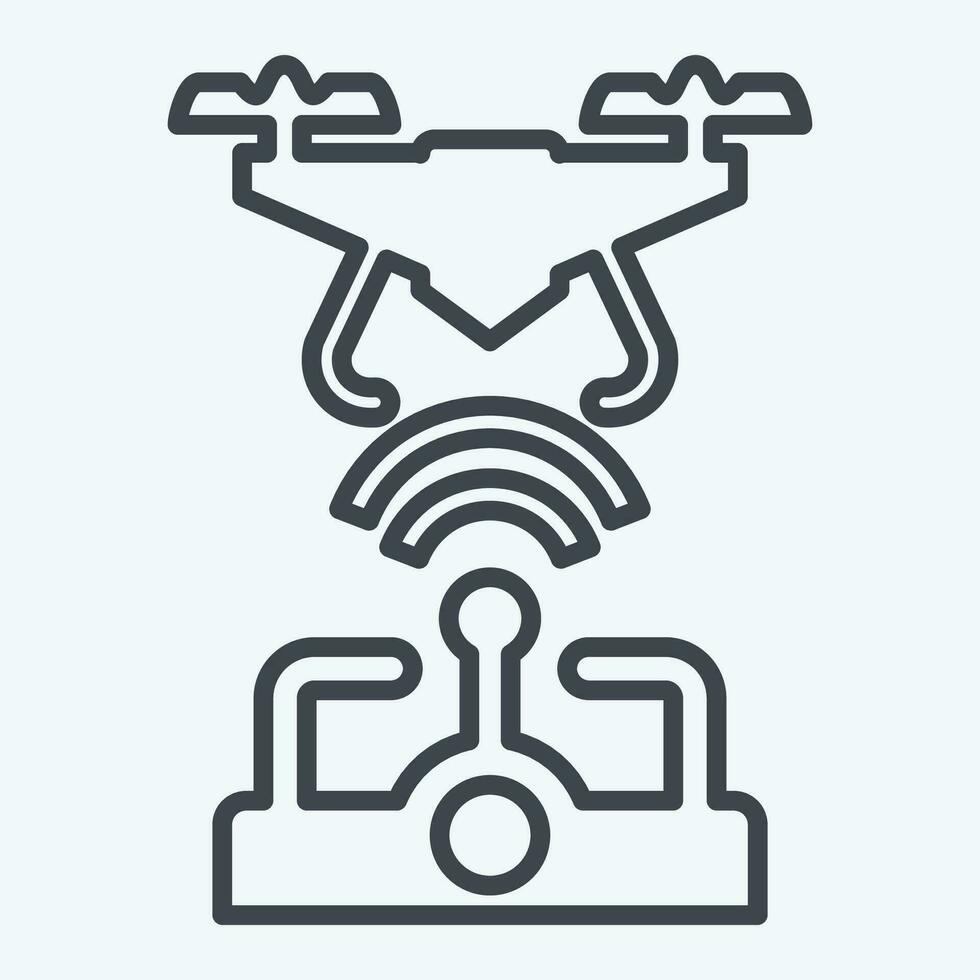Icon Wireless Control. related to Drone symbol. line style. simple design editable. simple illustration vector