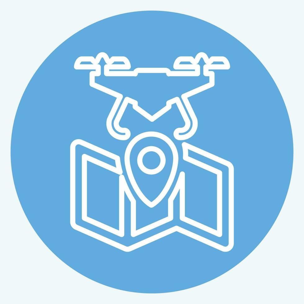 Icon Navigation. related to Drone symbol. blue eyes style. simple design editable. simple illustration vector