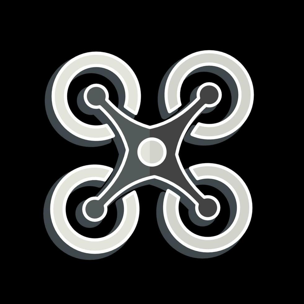 Icon Quadcopter. related to Drone symbol. glossy style. simple design editable. simple illustration vector