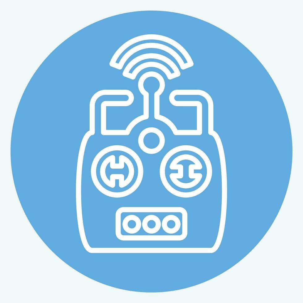 Icon Remote Control. related to Drone symbol. blue eyes style. simple design editable. simple illustration vector