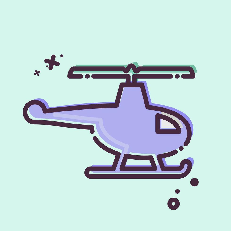 icono helicóptero. relacionado a zumbido símbolo. mbe estilo. sencillo diseño editable. sencillo ilustración vector