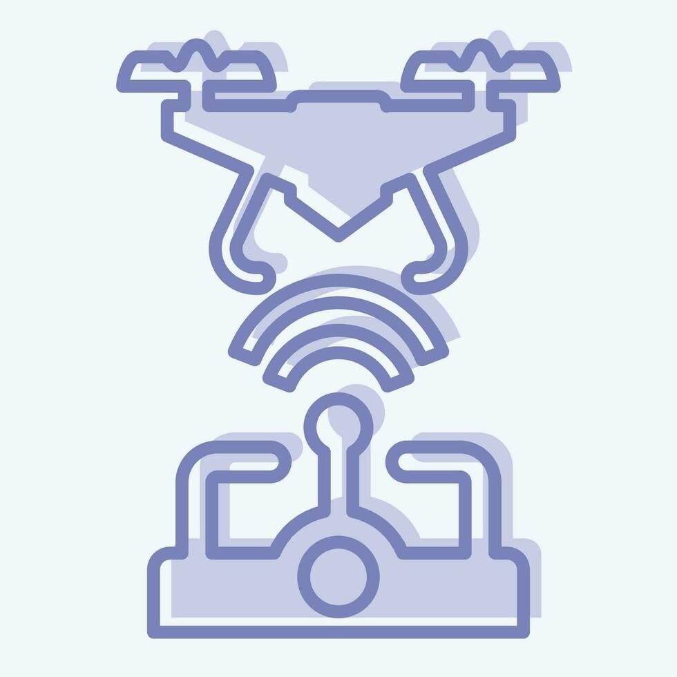 Icon Wireless Control. related to Drone symbol. two tone style. simple design editable. simple illustration vector