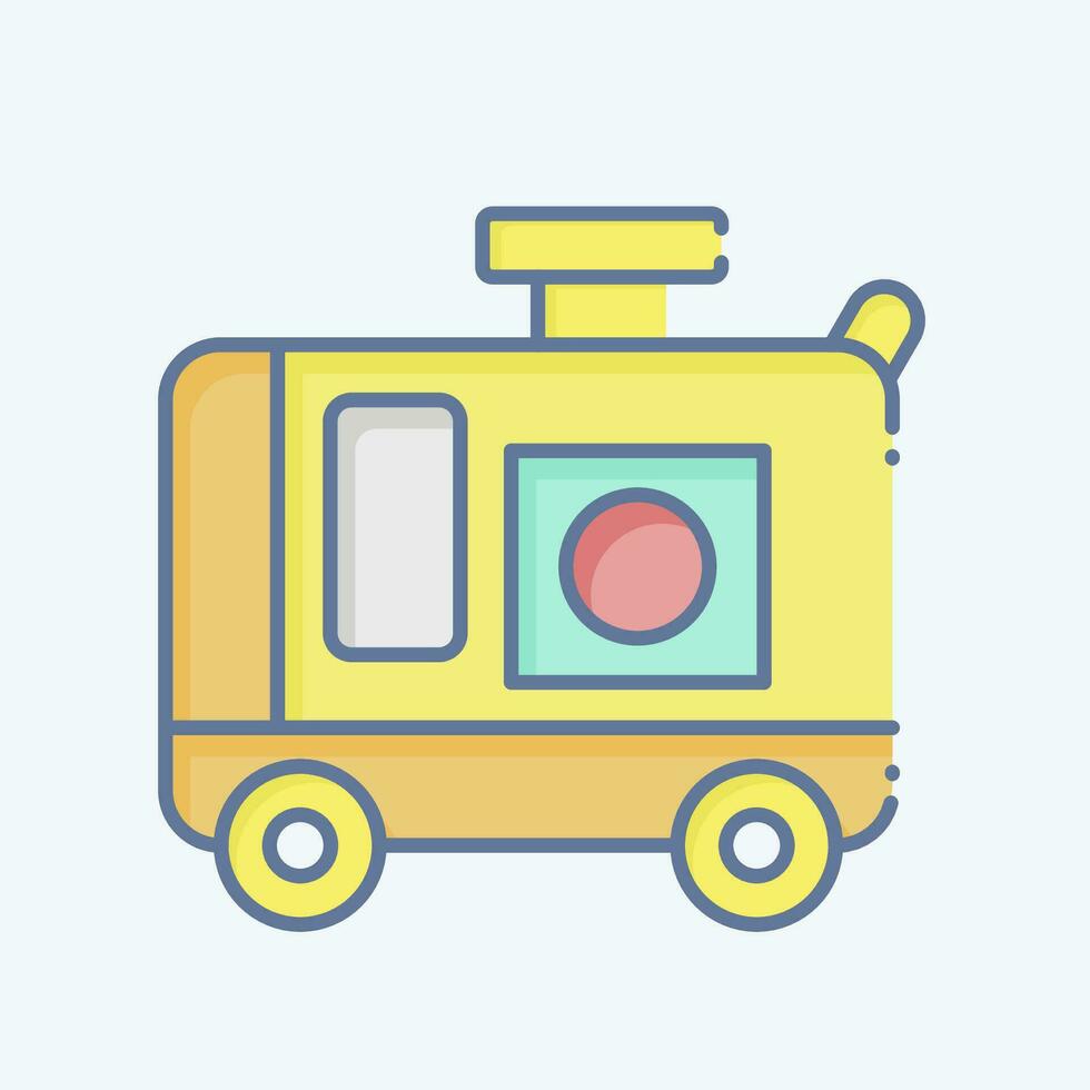 Icon Generator. related to Construction Vehicles symbol. doodle style. simple design editable. simple illustration vector