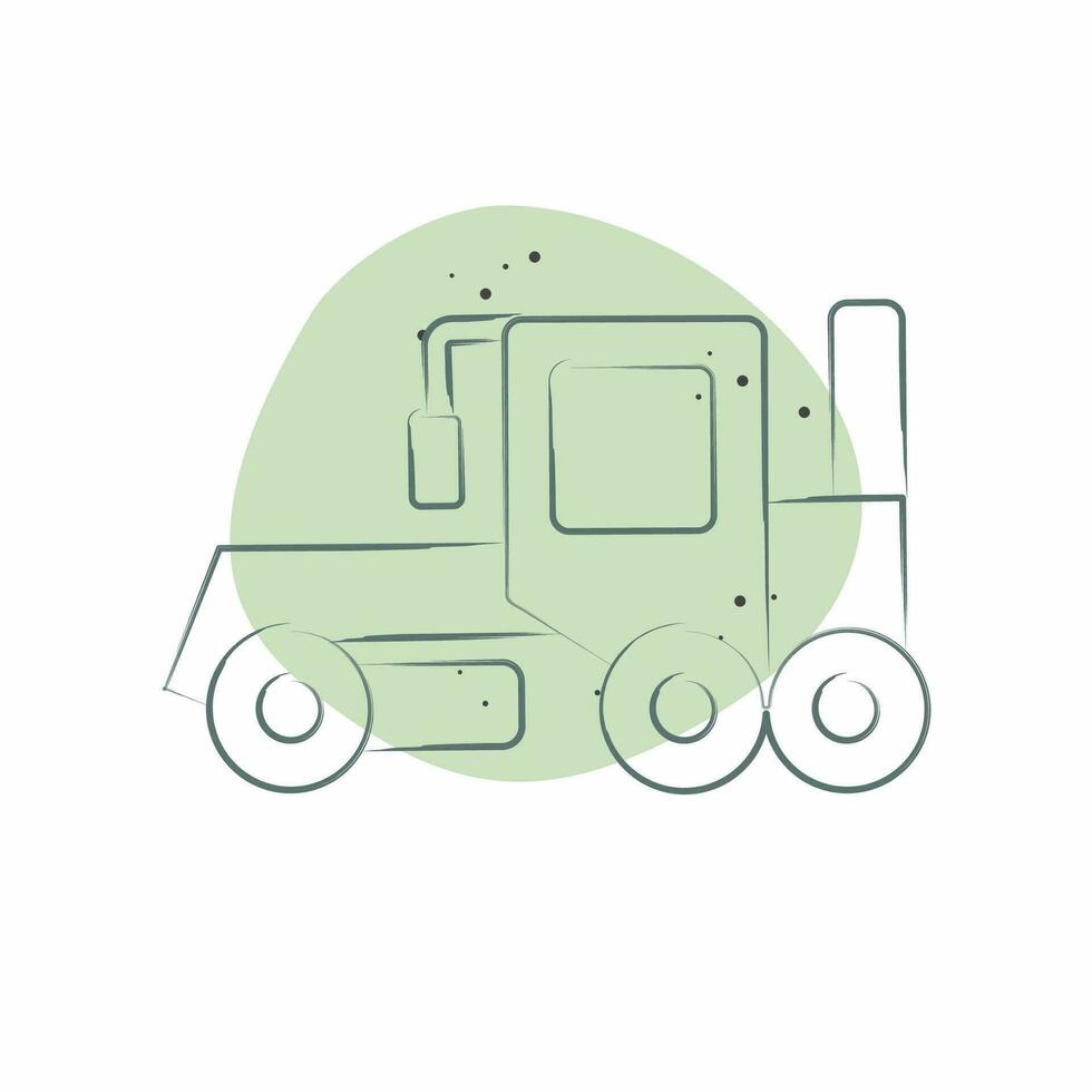Icon Grader. related to Construction Vehicles symbol. Color Spot Style. simple design editable. simple illustration vector