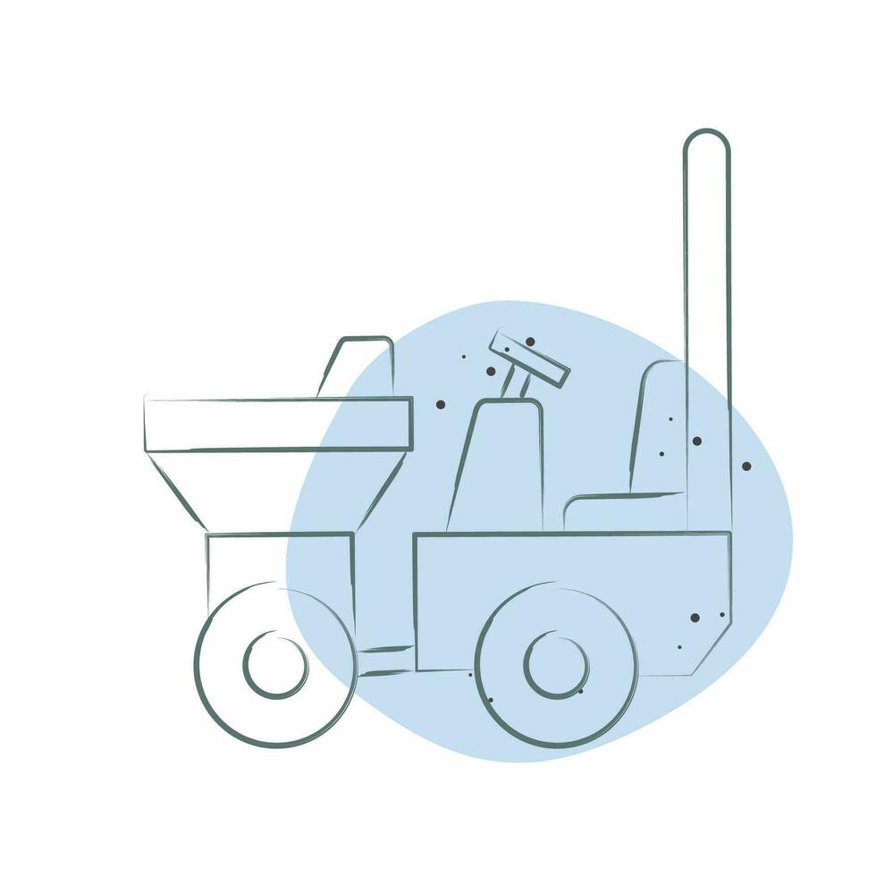 Icon Dumper. related to Construction Vehicles symbol. Color Spot Style. simple design editable. simple illustration vector