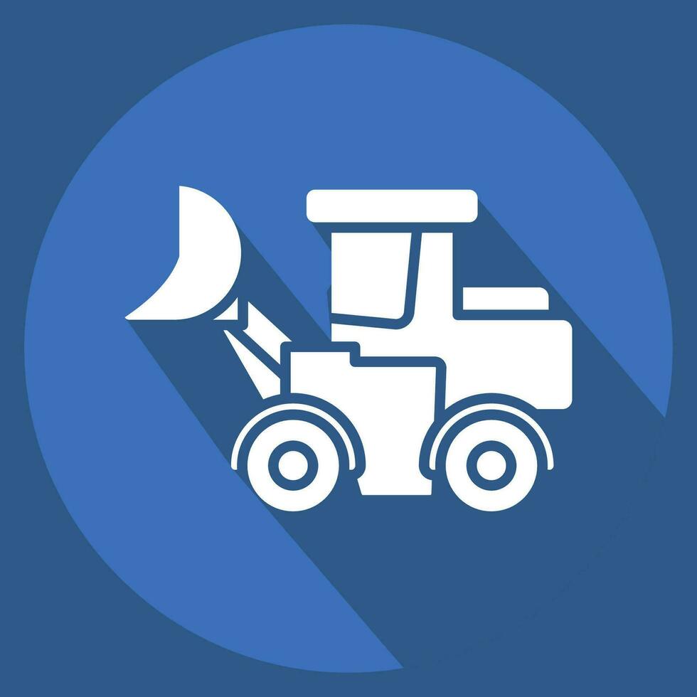 Icon Loader Truck. related to Construction Vehicles symbol. long shadow style. simple design editable. simple illustration vector