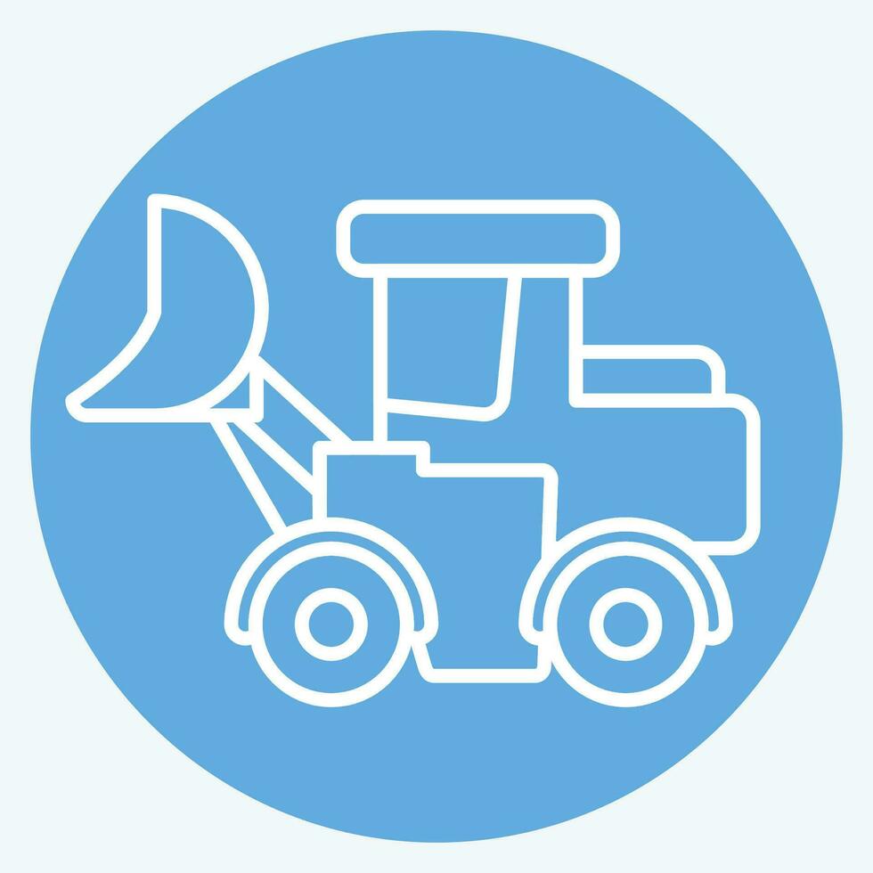 Icon Loader Truck. related to Construction Vehicles symbol. blue eyes style. simple design editable. simple illustration vector