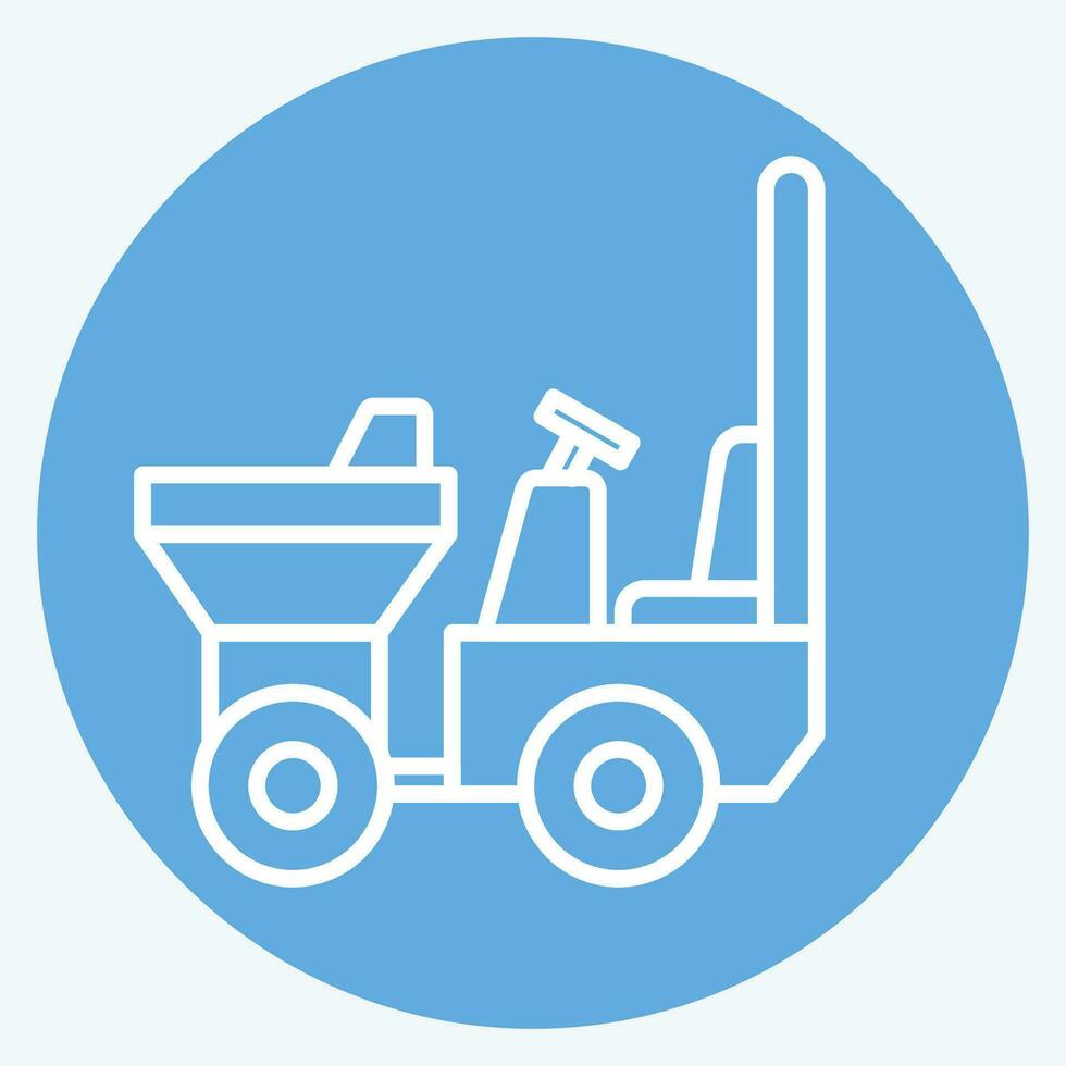 Icon Dumper. related to Construction Vehicles symbol. blue eyes style. simple design editable. simple illustration vector