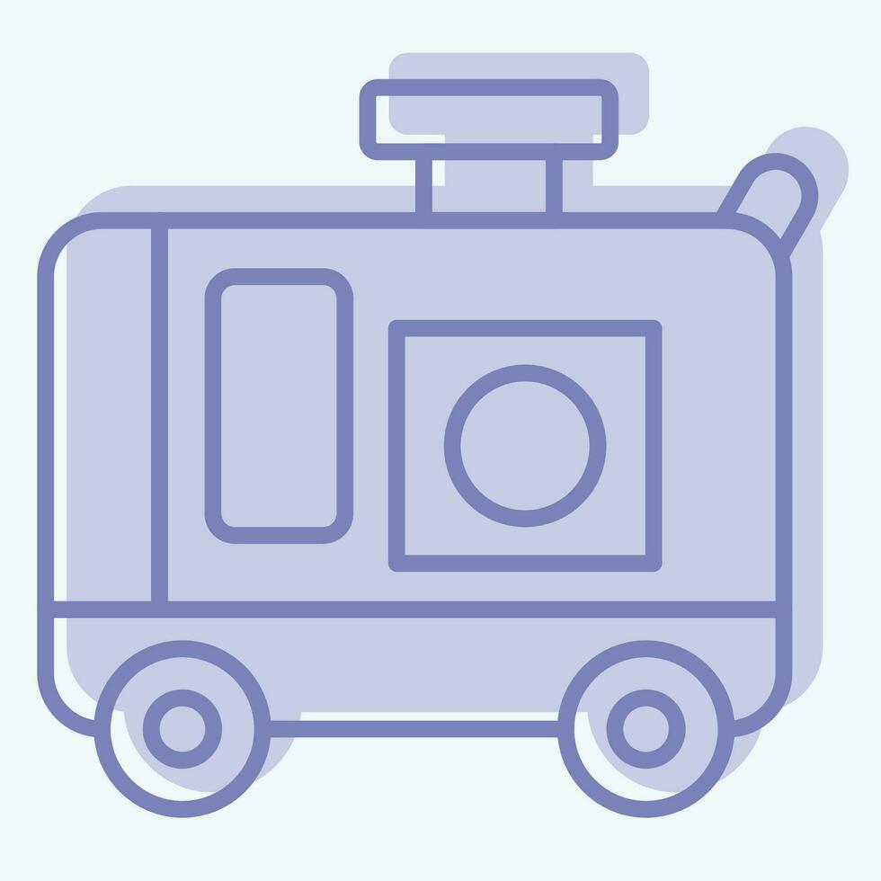 Icon Generator. related to Construction Vehicles symbol. two tone style. simple design editable. simple illustration vector