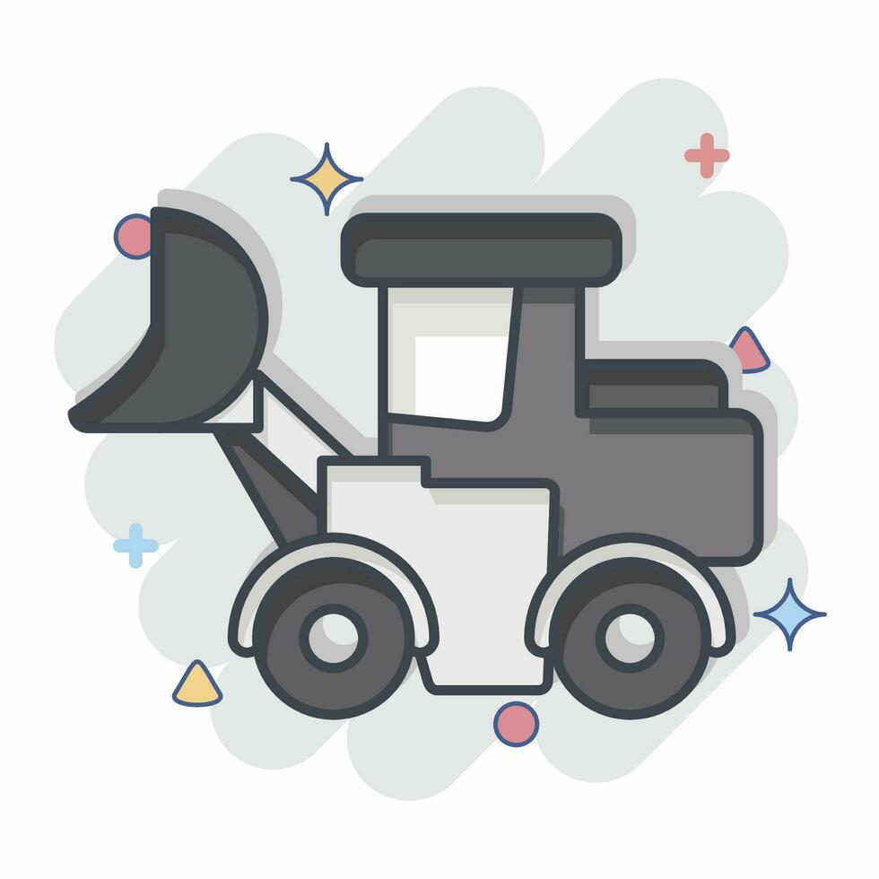Icon Loader Truck. related to Construction Vehicles symbol. comic style. simple design editable. simple illustration vector