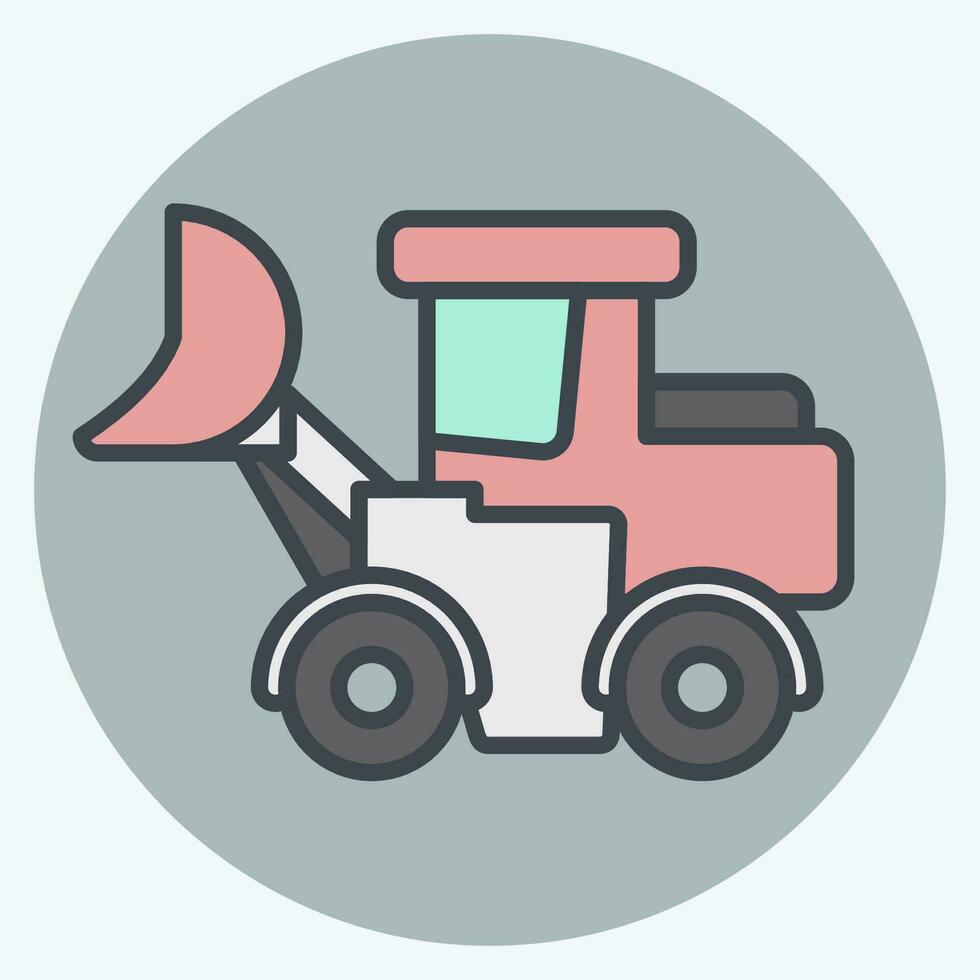 Icon Loader Truck. related to Construction Vehicles symbol. color mate style. simple design editable. simple illustration vector