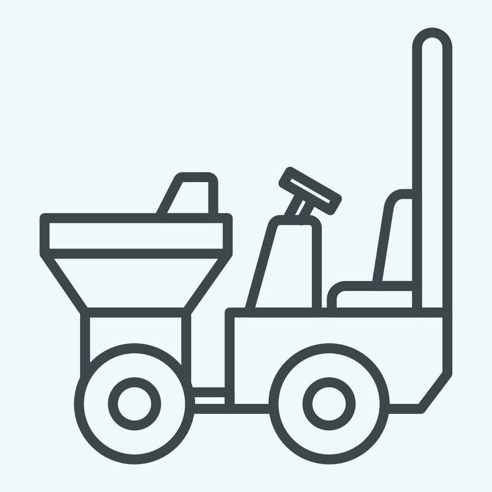Icon Dumper. related to Construction Vehicles symbol. line style. simple design editable. simple illustration vector
